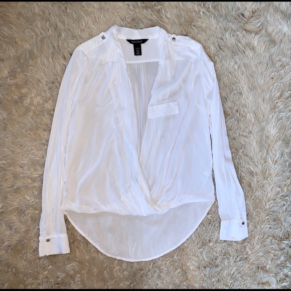 WHBM Open Front Artist Workit Blouse Size 2 - Picture 5 of 7